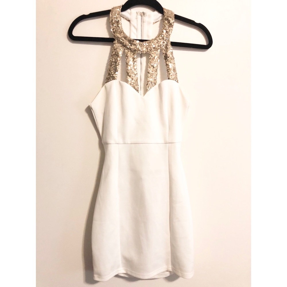 Gold Sequin Bodycon Dress